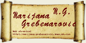 Marijana Grebenarović vizit kartica
